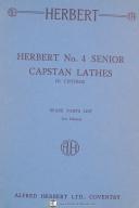Herbert-Herbert Parts List No 4 Senior 7 1-8 Inch Capstan Lathe Manual-No. 4-Senior-01